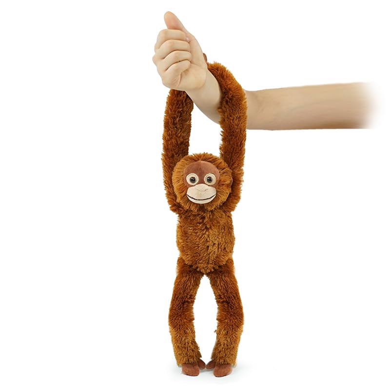 Hideekoog Stuffed Orangutans Toy Hanging Stuffed Animal, Hooks and Stuffed Monkey Animals with Rings for Kids, Gifts for Boys and Girls Hanging 20inches