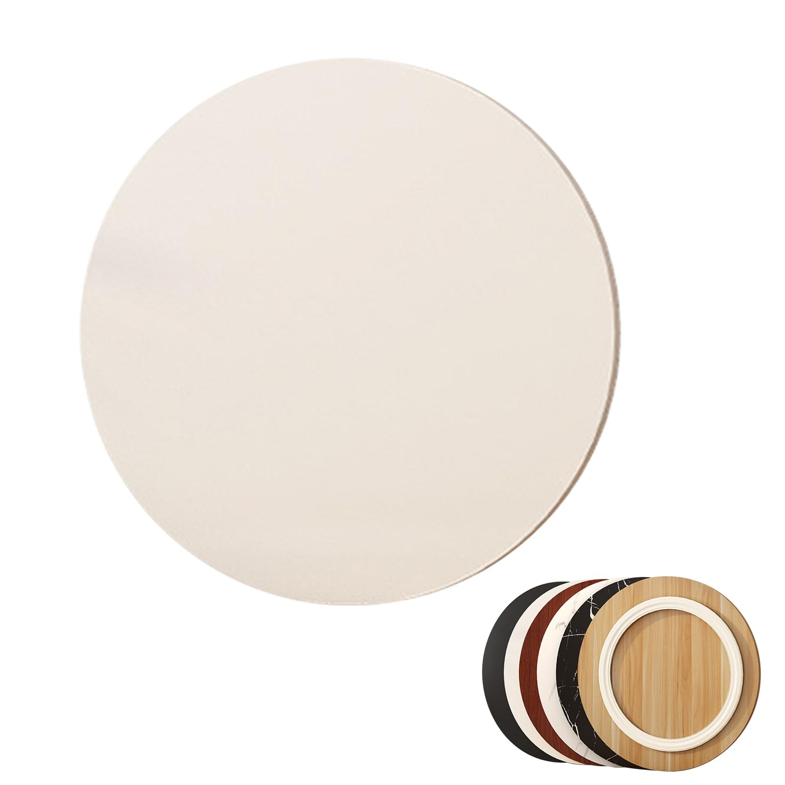 Plateau tournant bois 80 cm blanc pour décoration table basse et cuisine