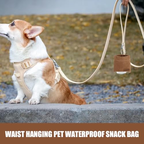 1 Stück 12cm*11cm Hundefuttersack, Trainingshilfe Futtersack, selbstschließend, mit Haken, kann am Schlüsselloch der Hose aufgehängt werden, schrumpfbarer Hundefuttersack, Hundeleckerlisack, praktisch