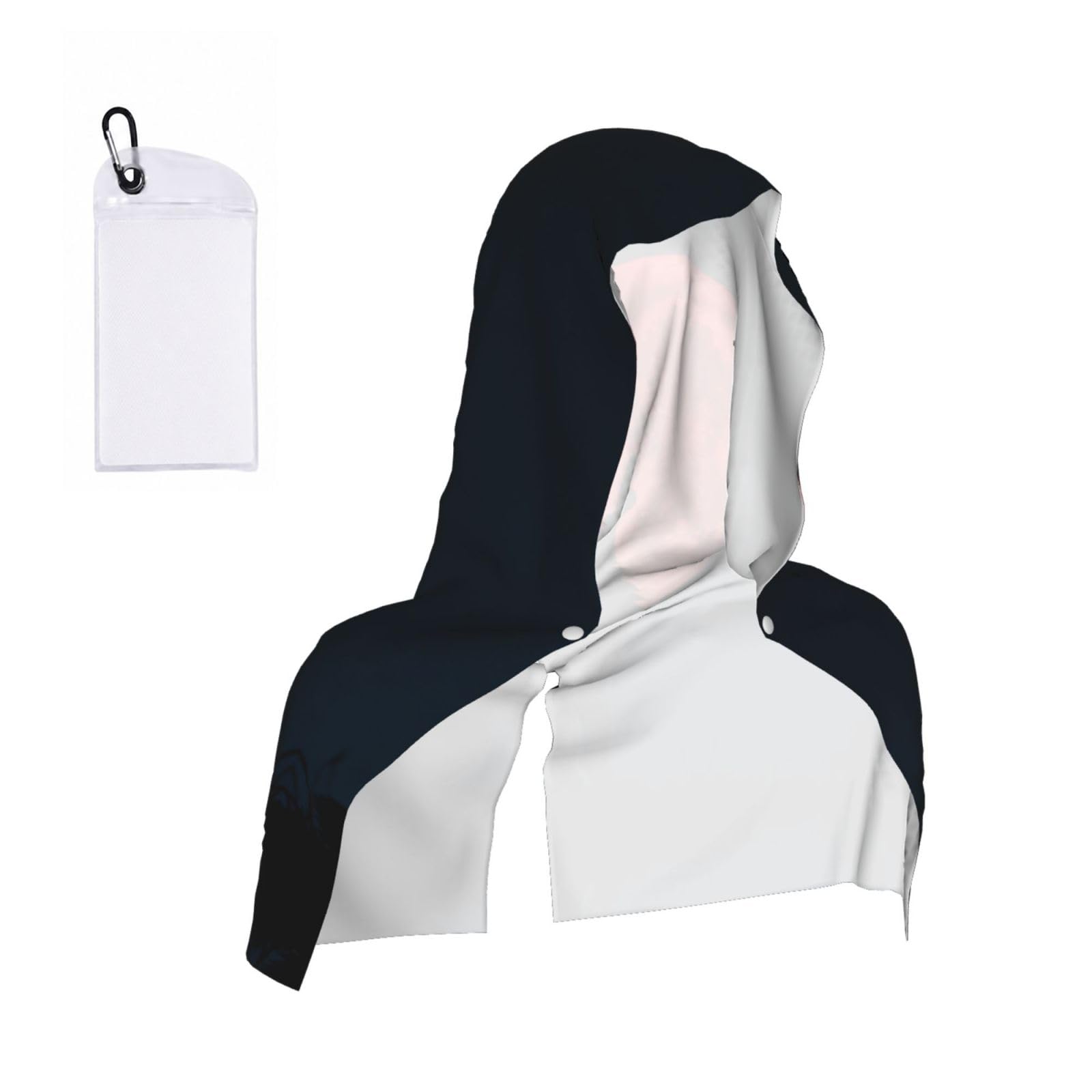 CNTDBU Blood Moon Wolf Cooling Towel Hooded-Instant Chill Neck Cover for Sports, UV Cooling Rag for Running Gym