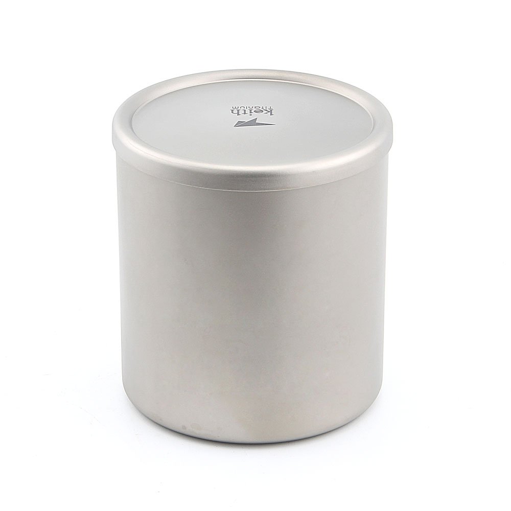 Keith 220 ml / 600 ml Titan Becher Saugnapf Doppelwandig Ultraleicht Titan Becher Tassen Leichte Tragbare Camping Wandern