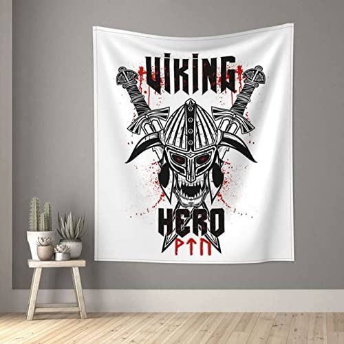 Tapisserie Viking Noël 90X70 cm décor mural sans percer salon F