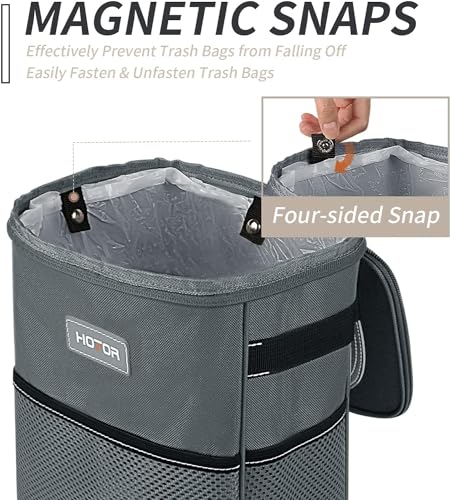 Image of HOTOR Car Trash Can, Leakproof Car Organizer, 2-Gallon, Gray