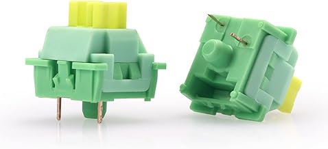 Redragon A113 Bullet-QT Soft Tactile Mechanical Switch, 3-Pin Plate Mounted Quiet Tactile Equivalent, Hot-Swappable DIY Keyboard Switch Mod, 50 Million Click(24 pcs Switches, Keycap + Switch Puller)