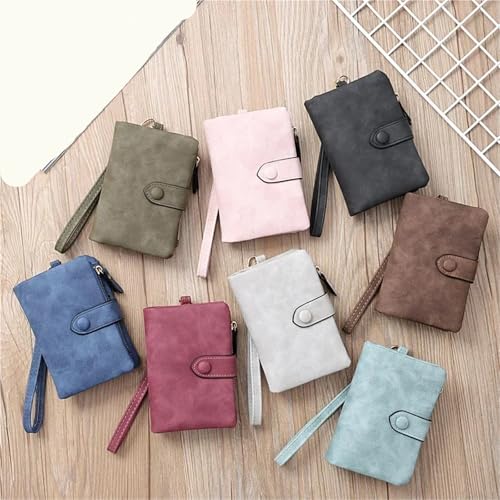 Leather Women Wallets Coin Pocket Card Holder Money Bags Casual Long Ladies Clutch Purse Coin Purse(Pink)3