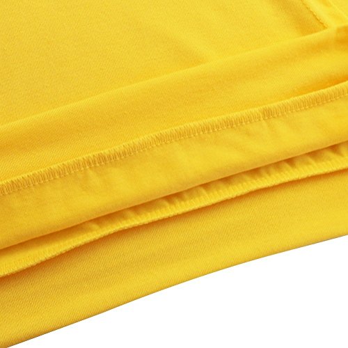 Feeshow Men's Hooded Gym Tank Top Stringer Bodybuilding Vest Workout Muscle Shirt Yellow X-Large #TOP5