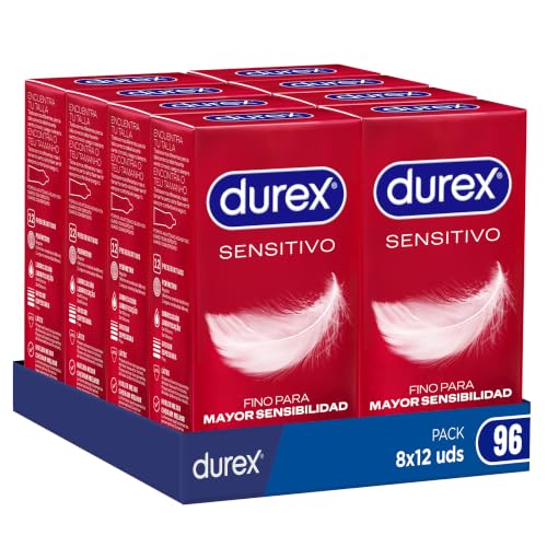 Durex Pack Preservativos Sensitivo Suave, 96 condones, El embalaje puede variar