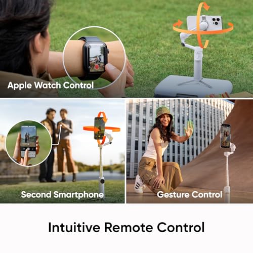 Image of Insta360 Flow 2 On-the-Go Bundle White - iPhone /Android Foldable AI Phone Gimbal, Multi-Person Tracking, Built-in Tripod /Selfie Stick, Remote Control, Travel & Vlog Phone Stabilizer