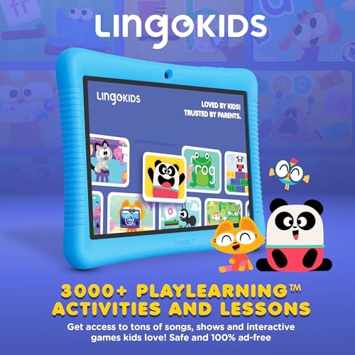 Image of Contixo 10 inch Android Kids Tablet 32GB - Includes Exclusive Games and Educational Apps, Parental Controls, Kid-Proof Case with Kickstand & Stylus - Blue