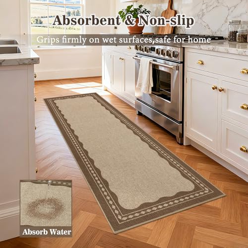 Alfombra de cocina transitable en pasillos con estética de yute natural 3