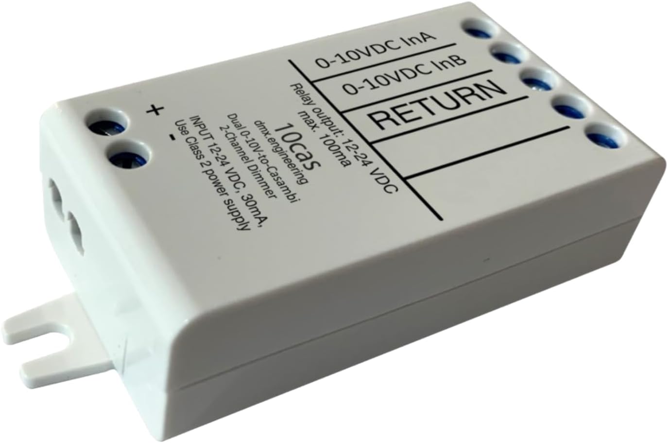 LLS | 10cas Dual 0-10VDC to Casambi 2-Channel Dimmer | DMX Engineering