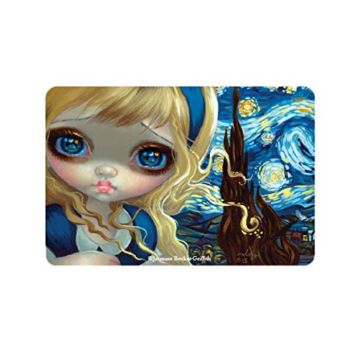 Imán decorativo de madera 2x3 pulgadas Artesanía Jasmine Becket Griffith