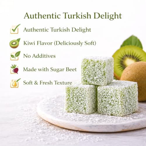 Turkish Delight Kiwi Flavor 450g (~1lb) - Dulce Tradicional miniatura 3