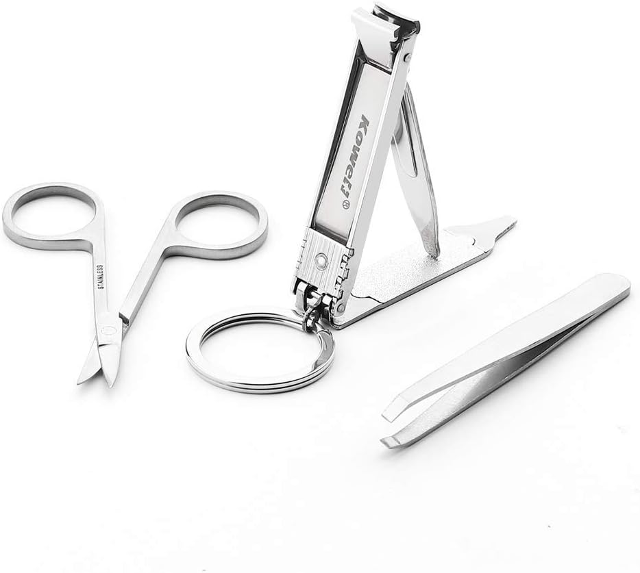 Kowell Multi Nail Clipper Set Multi Nail Clippers Scissors Tweezers Nail Clippers for Men Women Home, Travel Gift