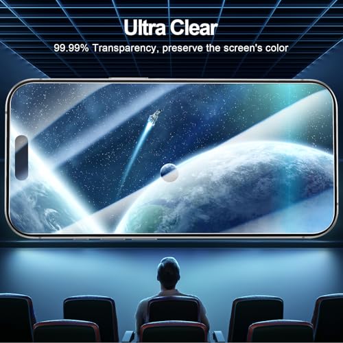 NEW'C 3 Pack Designed for iPhone 17 Pro Max, iPhone 16 Pro Max Screen Protector (6.9 inches), Enhanced Tempered Glass Protection with easy installation tool included,Case Friendly Ultra Resistant