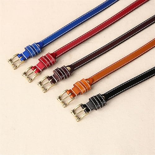 Belts for women, Waist Belt Women's Waist Belts Pure Cowhide Belts Alloy Buckle Dress Thin Belt Adjustable Fashion Simple Belt(Black,115 cm)3