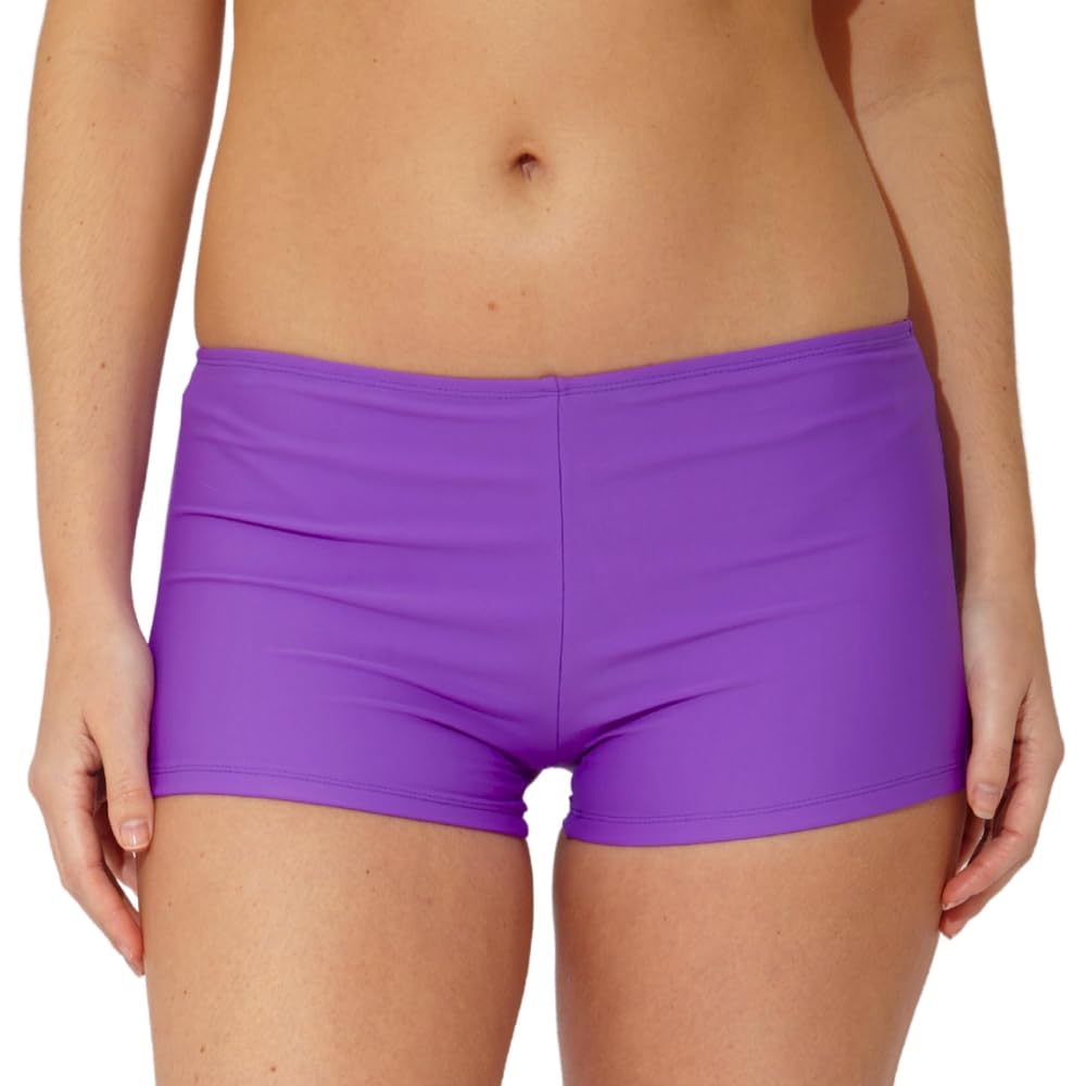 Scuba Women's Swim Shorts - Mid Rise - Lilac - Size 10