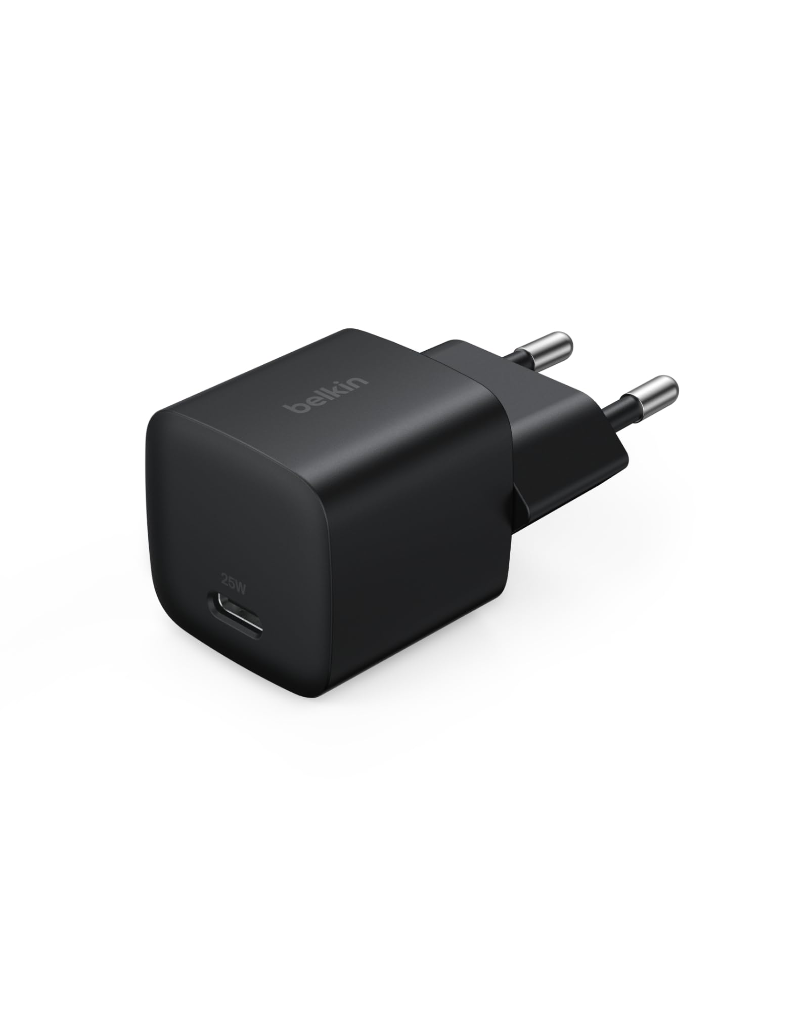 Belkin USB-C Fiş 25 W - USB-C Telefon Şarj Cihazı, Apple iPhone 16, 15 Plus, Pro, Pro Max, iPad, Samsung Galaxy S25, Pixel 9, Nintendo Switch ve Fazlası için PD 3.0 PPS Hızlı Şarj Cihazı, Siyah
