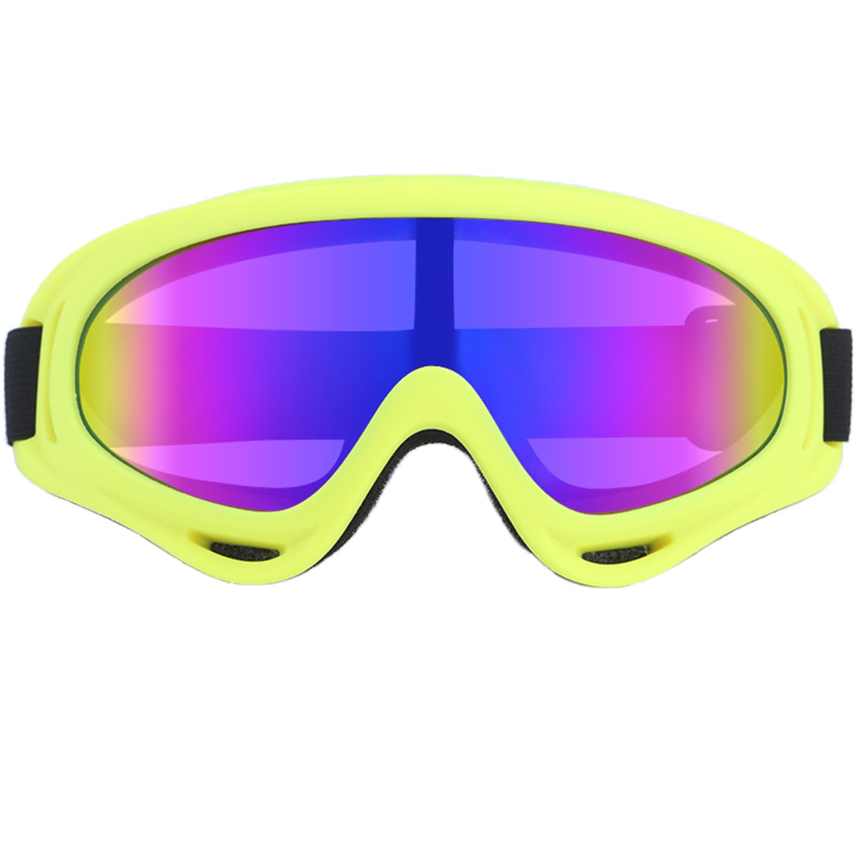QHNTXQD Ski Goggles Snowboard Goggles for Men Women Kids Winter Snow Windproof Sports Sunglasses Motorcycle ATV Glasses for Youth Adult Teens, UV Protection Foam Anti-Scratch Dustproof (Yellow)