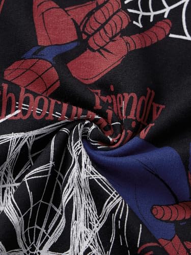 Image of The Souled Store Official Marvel: Spider x Venom Oversized T-Shirt for Men Boys Cotton Casual Half Sleeves Baggy Loose Fit Drop Shoulder Round Neck Black