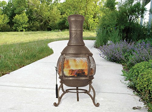 Product Image 2: Deckmate Corona 3 Ft. High Outdoor Steel Chimenea Fireplace Model 28063