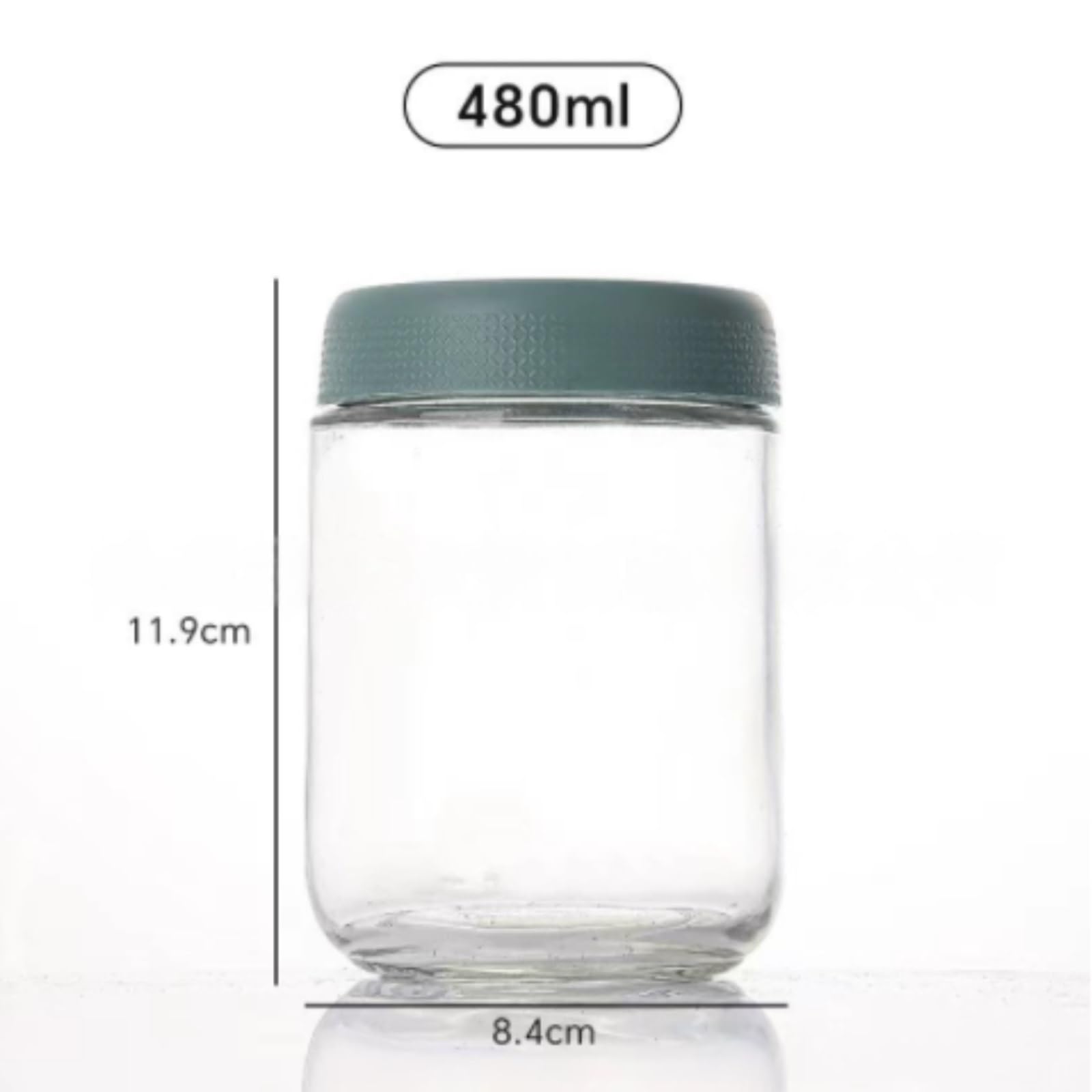 Vorratsgläser mit Deckel Set Mit 4 Glasbehältern Deckel, Lebensmittel-Salatgläser, Batch-Kochen Aufbewahrungsgläser Küche
