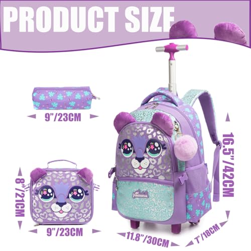 Mochila Infantil Menino Menina Escolar Mochilas Rodinha Mochila De Bordo Kit Casual Infantis Rodinha