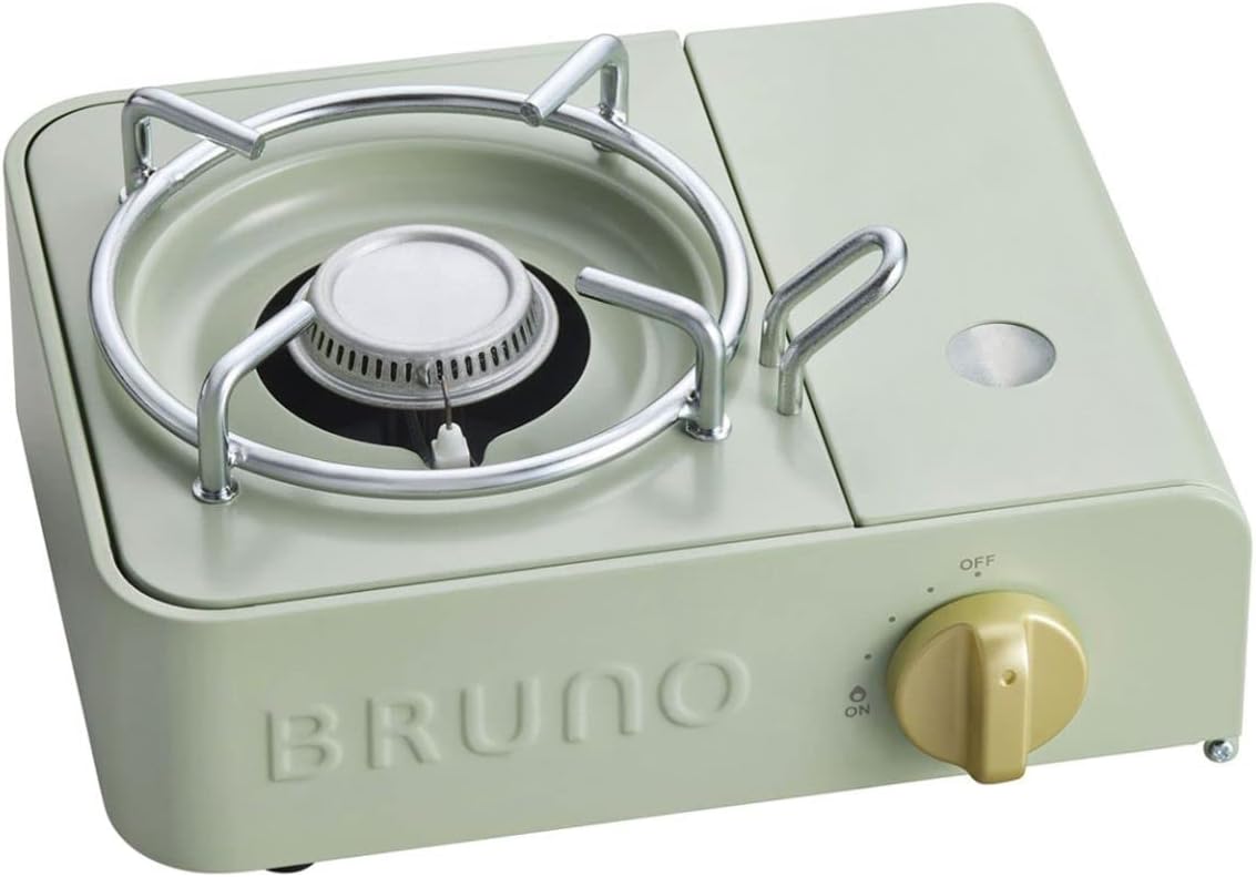 BRUNO ブルーノ カセットコンロ ミニ キャンプ ガス 焼肉 アウトドア 千石 小型 防災 用品 震災 備え かわいい おしゃれ グリーン BOE094-GR 7760892