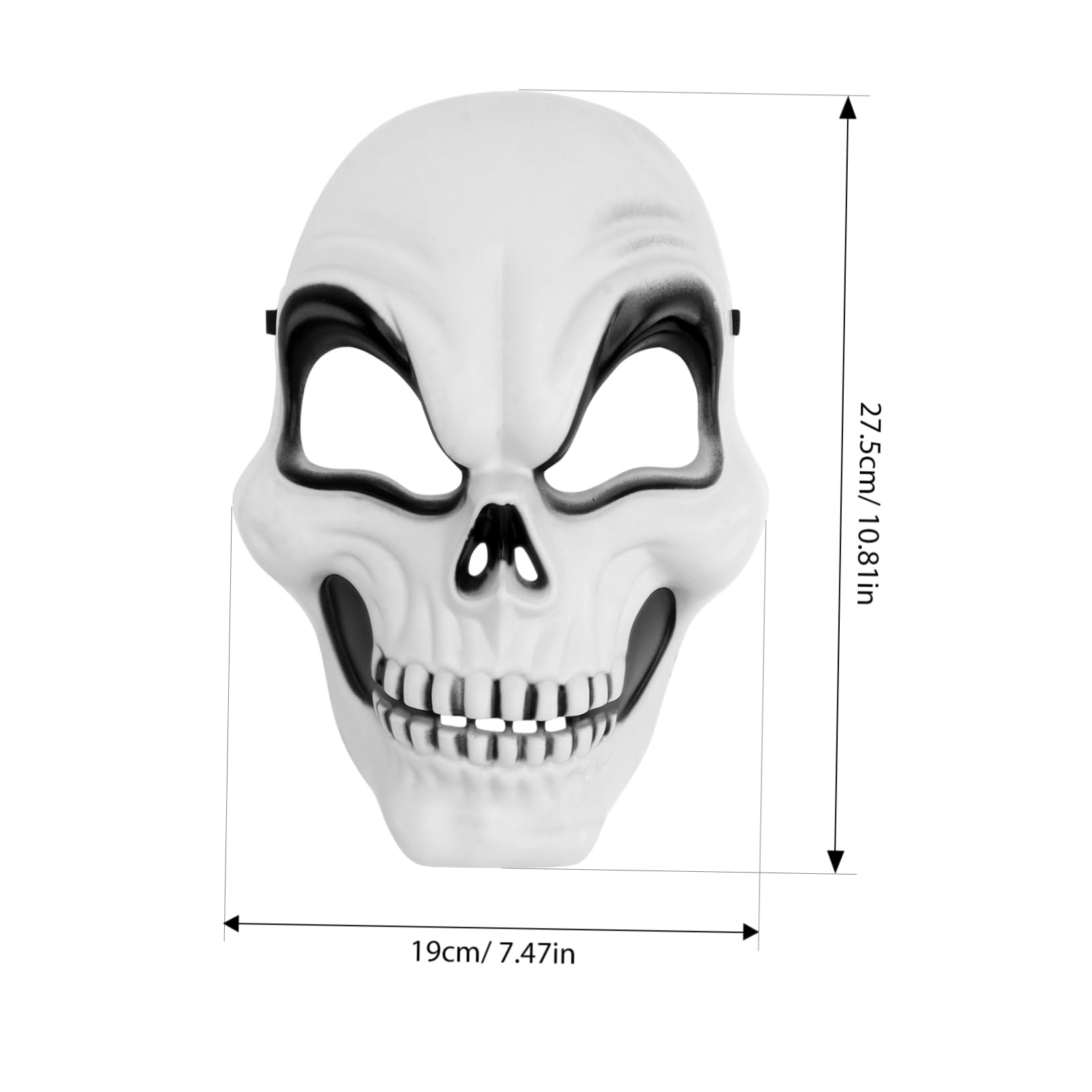 Homoyoyo Cool Skull Mask Lightweight Soft Plastic Perfect for Halloween Cosplay Carnival