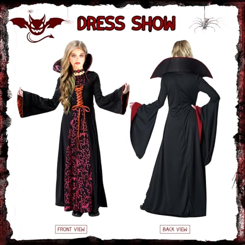 Clundoo Vampire Costume Kids, Vampire Costume Girl, Girls Vampire Dress, Vampire Outfit Kids for Role-Playing - Image 4