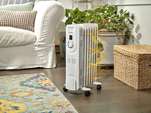 Comfort Zone Cz7007J 1,200-Watt Electric Oil-Filled Radiant Radiator Heater, Permanently Sealed, Never Refill, Adjustable Thermostat, Stay-Cool Handle, Tip-Over Switch & Overheat Protection System #TOP6