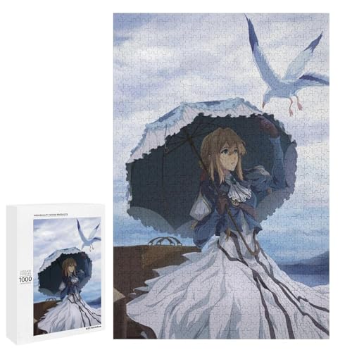 Eflormes ヴァイオレット・エヴァーガーデン ジグソーパズル 1000 PCS ぱずる キャラクター アニメパターン 木製 萌えグッズ 子供 知育玩具 学生 大人 減圧 誕生日 クリスマス プレゼント 初心者向け ギフト 壁飾り