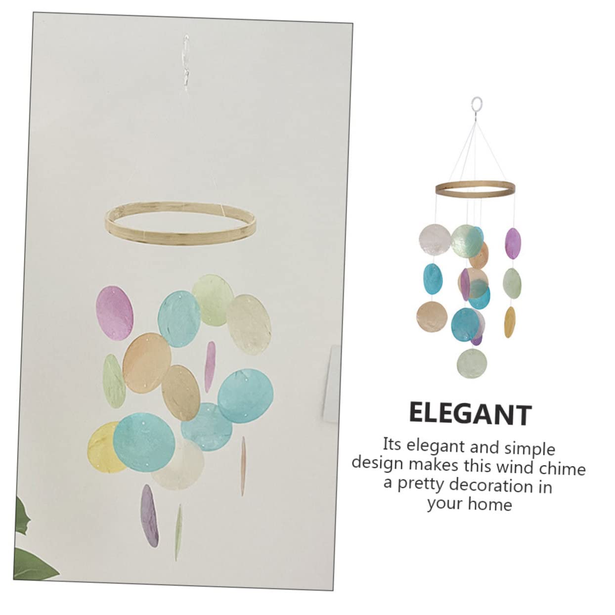 HANABASS 3pezzi Campane Vento Artigianali Colorate Con Anello Per Giardino Patio e Balcone Melodie Rilassanti Per Decorazioni Esterne e Interne