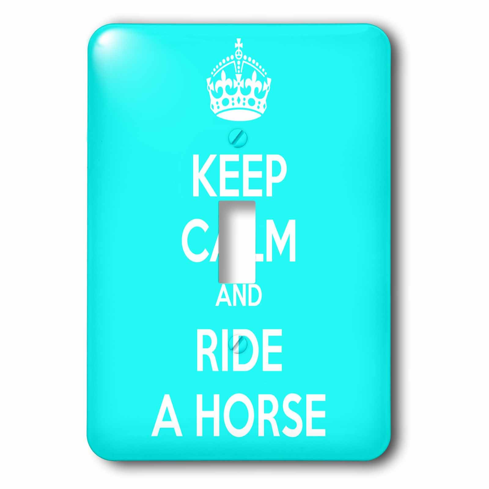 Cache-interrupteur turquoise 3dRose lsp_171905_1 Keep Calm rigide et esthétique