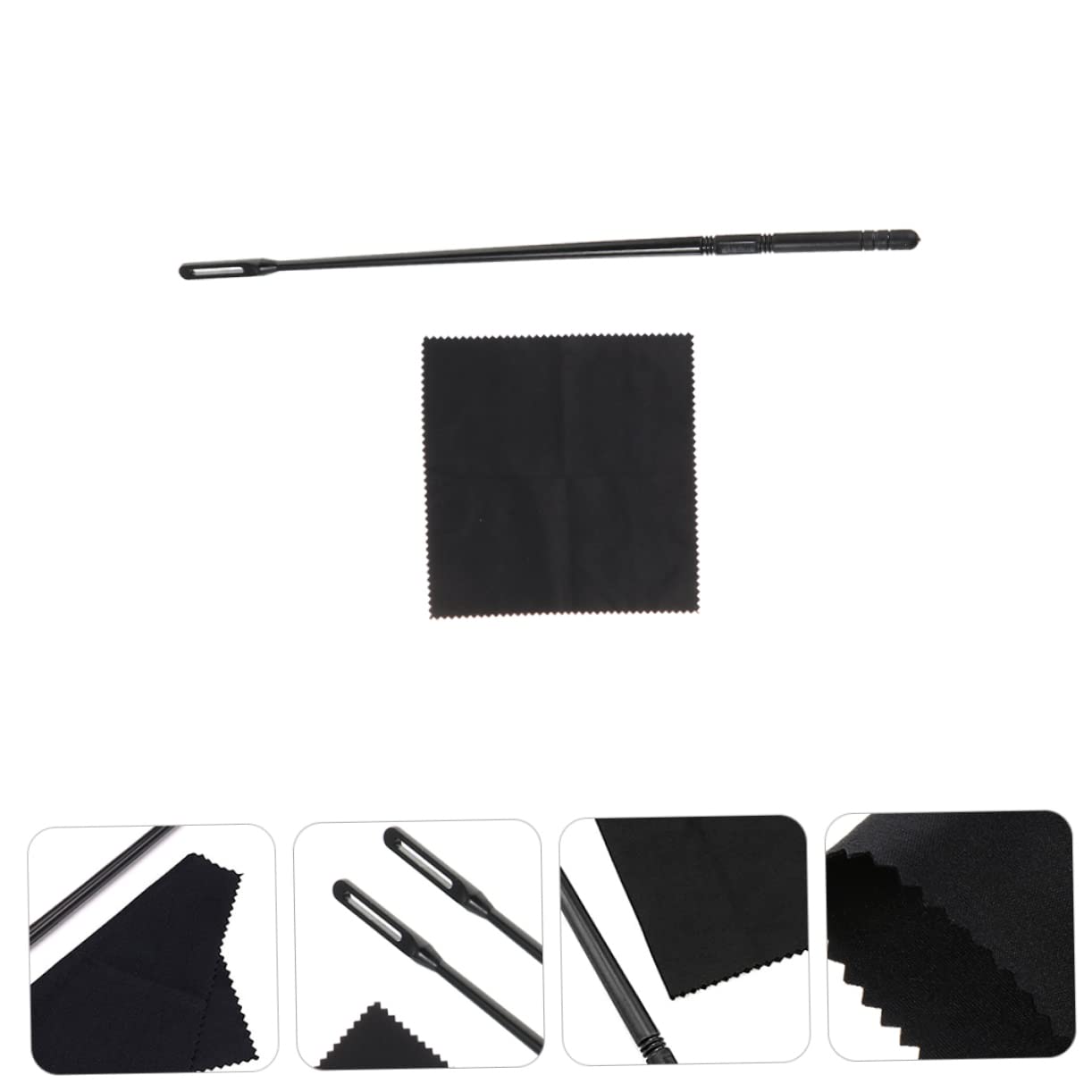 Homoyoyo Flute Piccolo Cleaning Kit with Rod and Cloth - Essential Supplies for Flute and Piccolo Maintenance - for Musicians to Keep Instruments Condition
