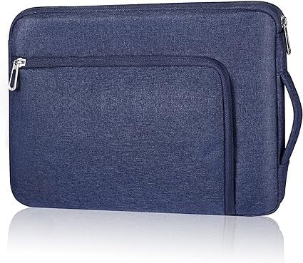 hirTa Tronic 11.6 inch Laptop Sleeve Case Cover with Front Pockets Lightweight Waterressitance for Chromebook Surafcebook Yoga MackBook Pro -Denim Blue