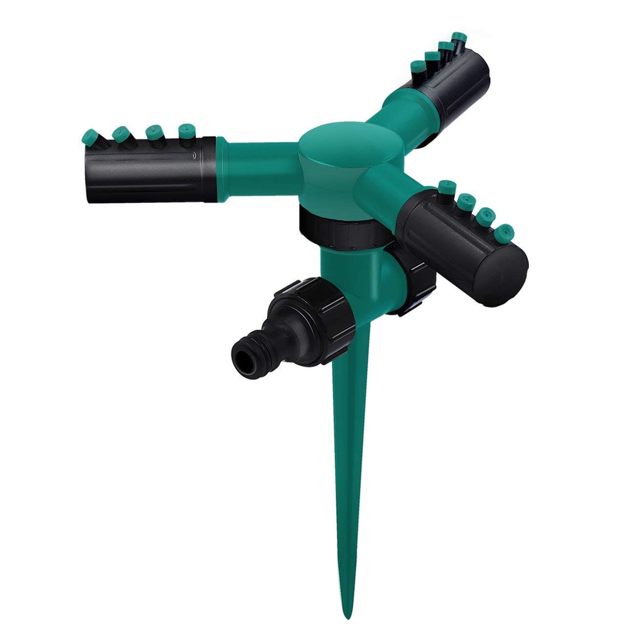 YW Lawn Sprinklers Automatic 360 Rotating Adjustable Garden Hose Watering Sprinkler With Leak-Free 3 Arm