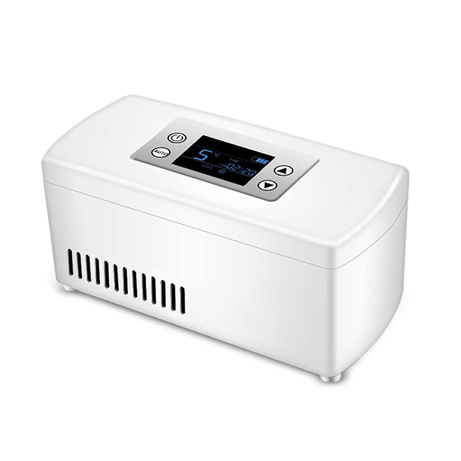 Lodówka Mini chłodziarka do insuliny i etui na chłodziarkę do insuliny, utrzymująca chłodzenie 2-8℃ Lodówka samochodowa, małe pudełko podróżne na leki, do samochodu, w podróż, do domu (bateria l
