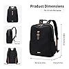 GOLF SUPAGS Laptop Rucksack Damen Elegant 14 Zoll Schulrucksack Herren Tagesrucksack Wasserdicht Schultasche mit Laptopfach Backpack Groß Daypacks für Uni Travel Reise Schwarz #4