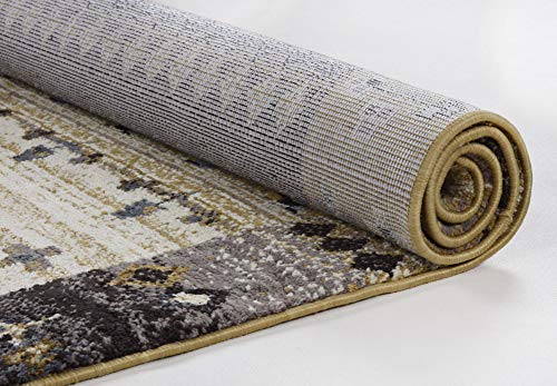 Klassischer Orient Teppich | Gabbeh Style | wie handgeknüpft | super weich und angenehm | 240 x 340 cm; Farbe: Grau… – Bild 7
