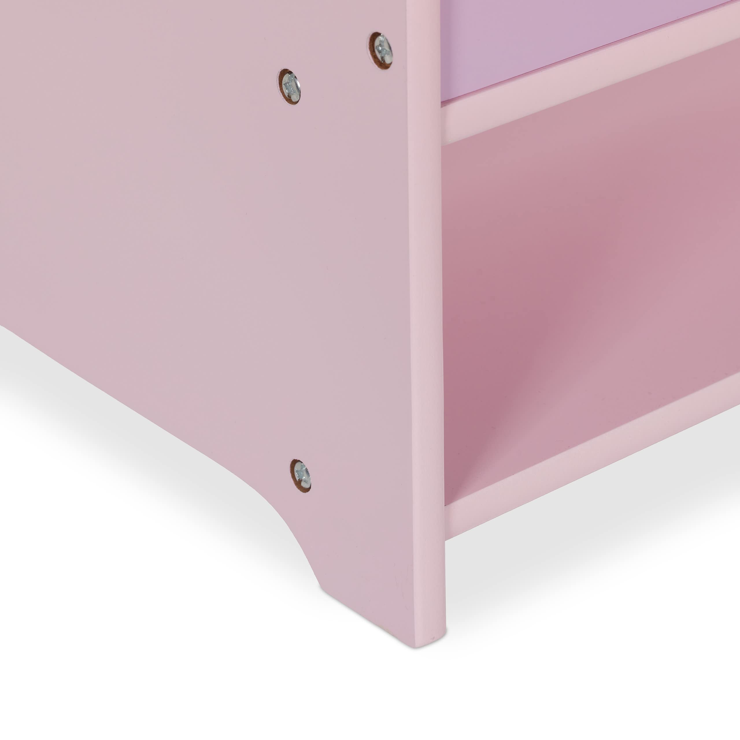 Relaxdays Stand Appendiabiti per Bambini, Scomparto Doppio, Guardaroba a Giorno, HxLxP: 100,5x71x30 cm, Colori Pastello