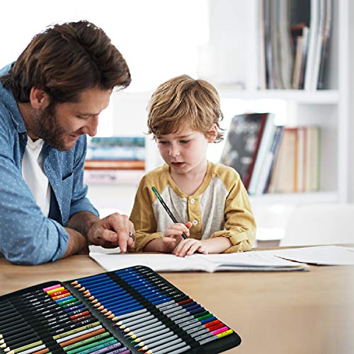 72Pcs Drawing & Art Supplies Kit, Colored Sketching Pencils For Artists Kids Adults Teens, Professional Art Pencil Set With Case, Sketchpad, Watercolor & Metallic Pencil丨Ideal Beginners Coloring Set #TOP6