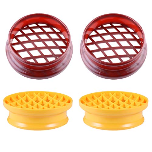 Hemoton Donut Molds 4pcs Pineapple Bread Pineapple Bun Molds Plastic Lattice Press for Dough Press Kitchen Pastry DIY Christmas Baking Tool Gummy Molds