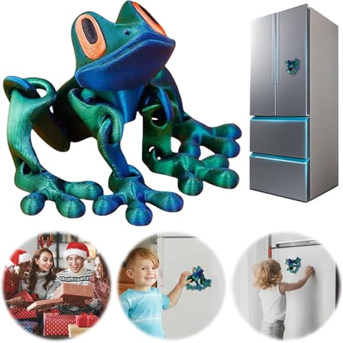 Imán decorativo 3D rana magnética 4 piezas miniatura 6