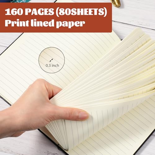 Carnets de notes lignés A5 à couverture rigide cuir pour écriture et bureau