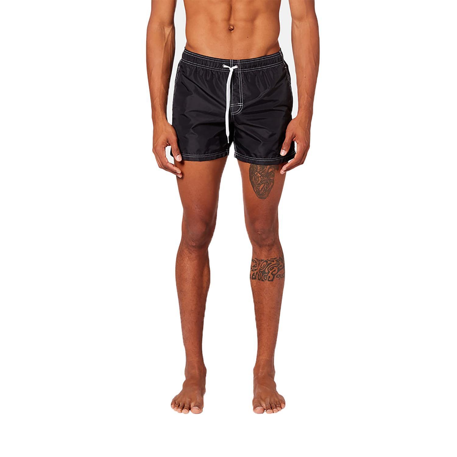 Sundek Uomo Costume M504Bdta100 Elastic Waist 14'' 00433 Swim Trunks Col.Black 33 XL/Nero