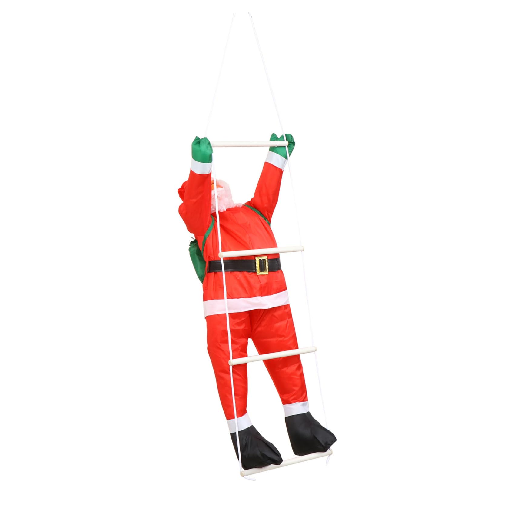 Decoración Colgante de Papá Noel Escalera, Adorno Navideño