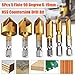Countersink Drill Bit, Baban Countersink Drill Bit Set 6 Pcs 1/4'' Hex Shank HSS 5 Flute Countersink 90 Degree Center Punch Tool Sets For Wood Quick Change Bit 6mm-19mm Only Sold By Moworve