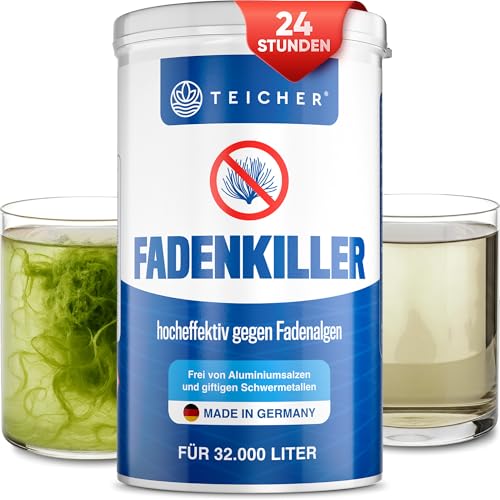 Teicher Fadenalgenvernichter Teich – Algen frei in 24h Anti Fadenalgen, Aktivsauerstoff Formel, ohne Schwermetalle, Algenvernichter für Gartenteiche - Made in Germany Teicher Fadenalgenvernichter Teich – Algen frei in 24h Anti Fadenalgen, Aktivsauerstoff Formel, ohne Schwermetalle, Algenvernichter für Gartenteiche - Made in Germany
