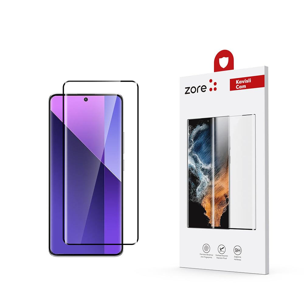 Zore Xioami ile uyumlu Redmi Note 13 Pro Plus 5G Full Yapışkanlı Cam Ekran Koruyucu Şeffaf